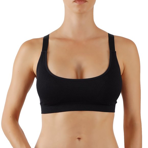 Sports Bra Yoga Top Solid-Colored Racerback - Picture 3 of 3